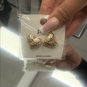 Gold Heart Earrings